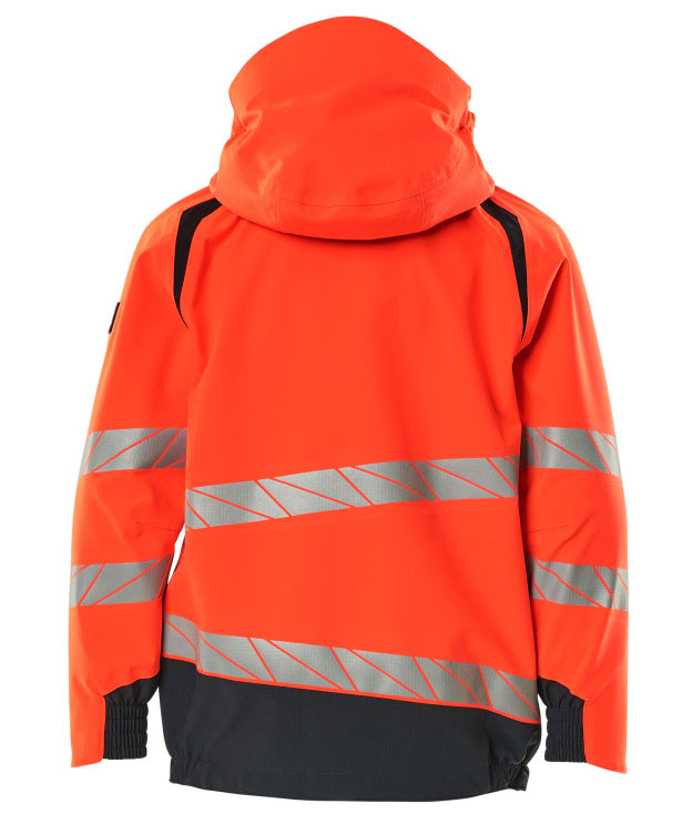 Mascot Accelerate Safe skaljakke til b&oslash;rn, Hi-Vis R&oslash;d/M&oslash;rk Marine, large image number 2