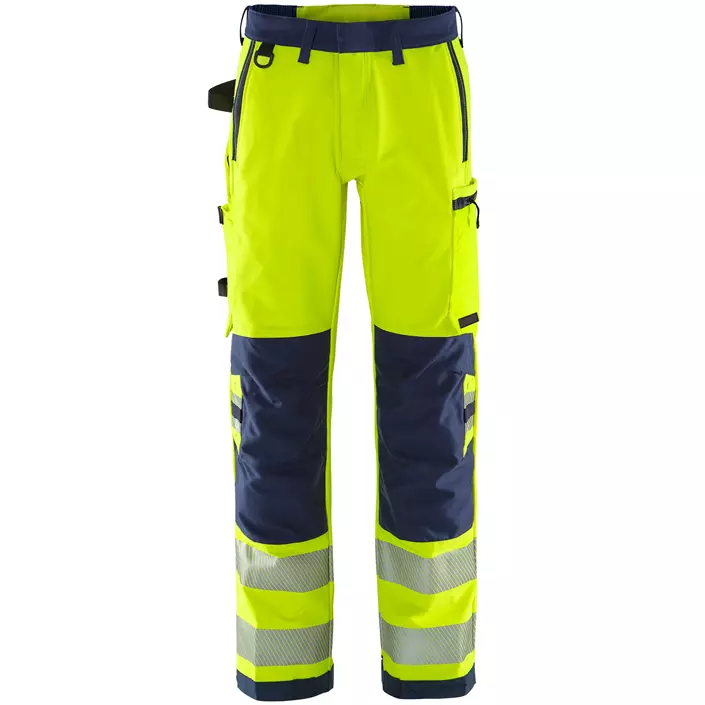 Fristads Green work trousers 2645 GSTP full stretch, Hi-Vis yellow/marine, large image number 0