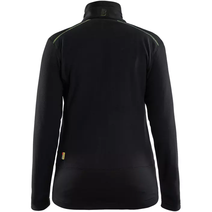 Blåkläder Unite Damen Microfleece Pullover, Schwarz/Hi-Vis Gelb, large image number 1