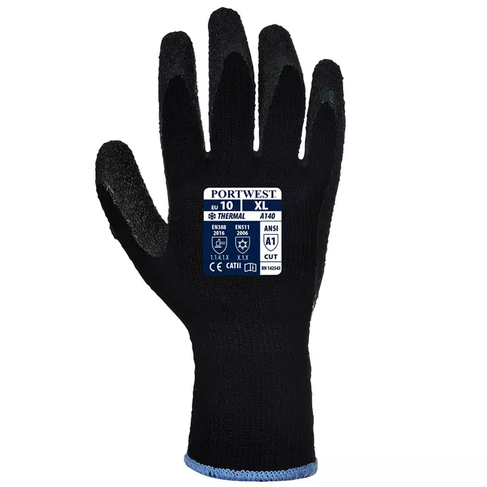 Portwest A140 winter work gloves, Black, large image number 0
