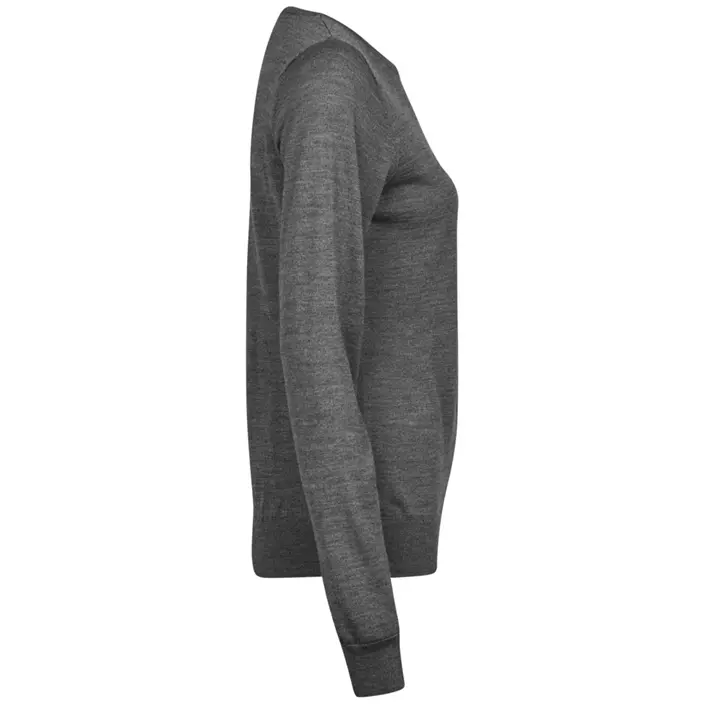 Tee Jays stickad tröja med merinoull dam, Grå melange, large image number 3