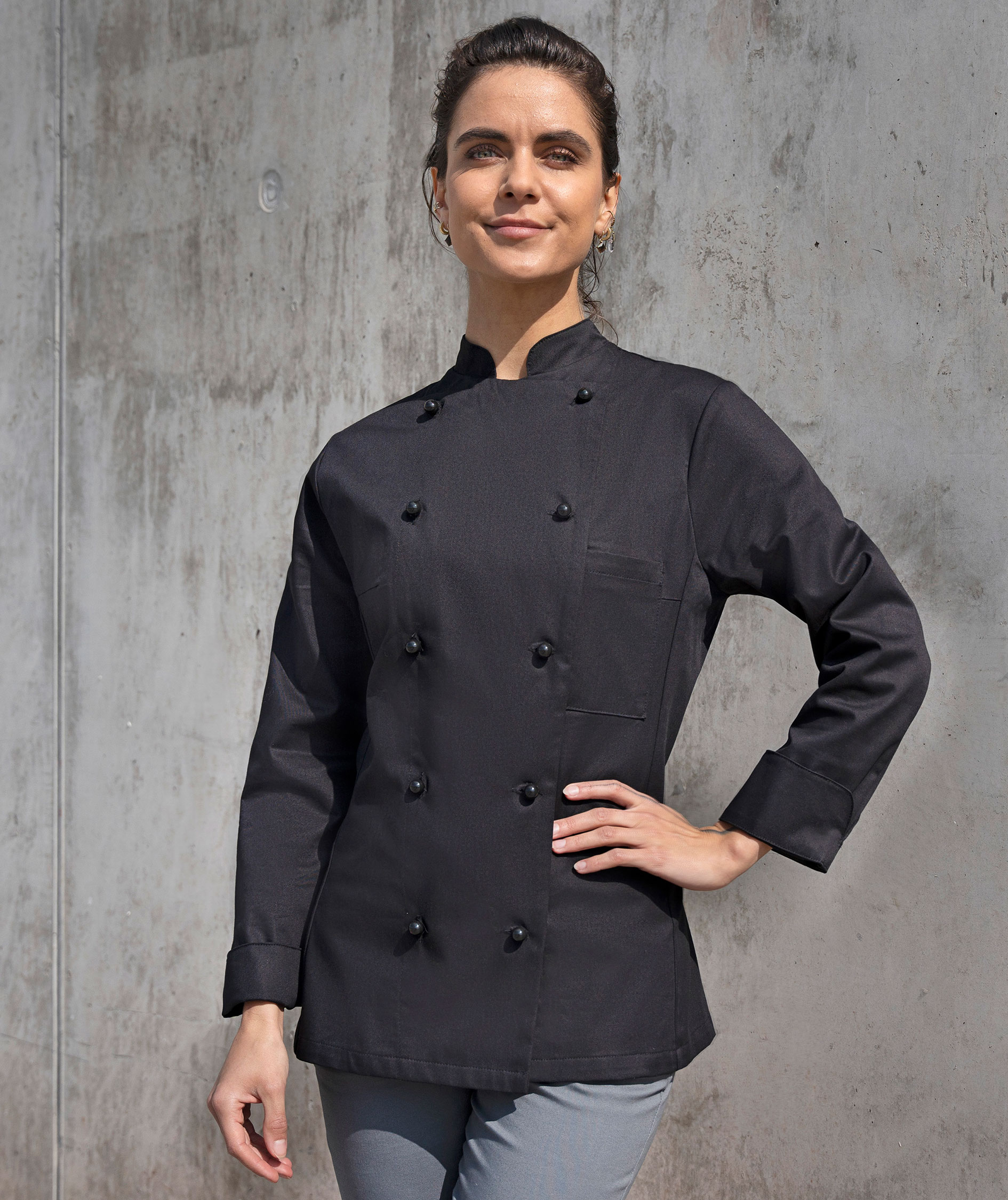 Karlowsky Agathe kockjacka dam utan knappar, Svart