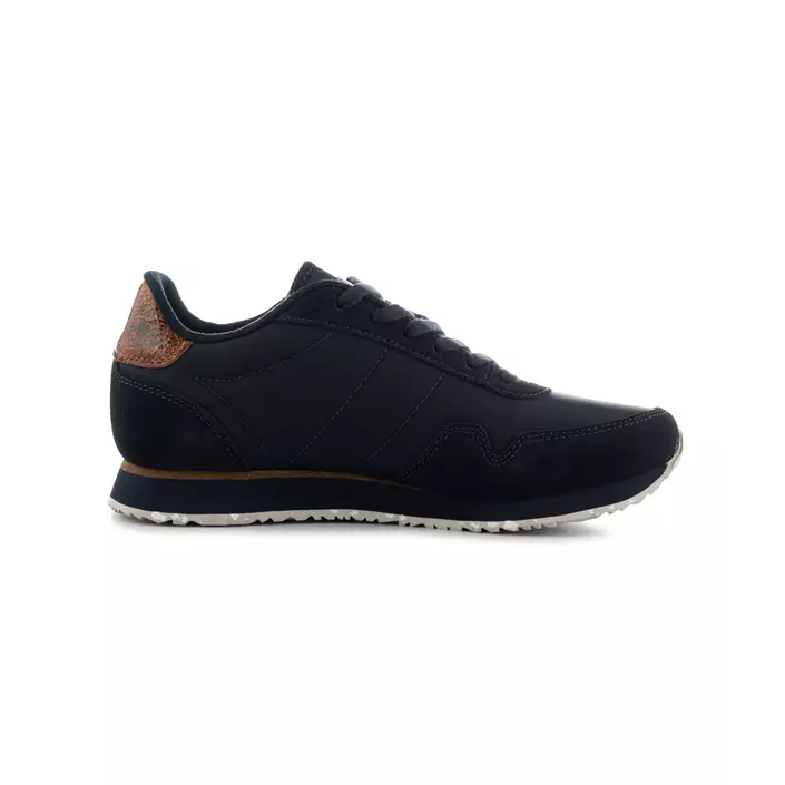 Woden Nora III Leather dame sneakers, Dark navy, large image number 0