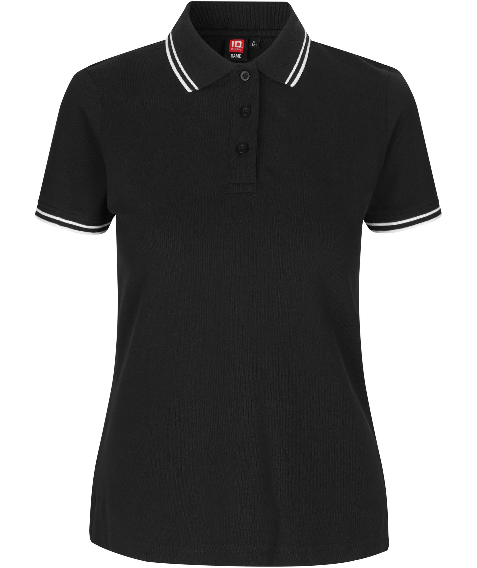 ID stretch women's poloshirt, Black, large image number 0