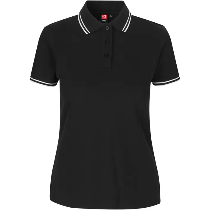 ID stretch dame polo T-shirt, Sort, large image number 0