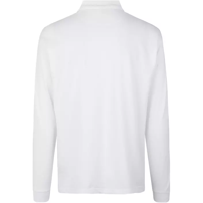 ID PRO Wear langermet Polo T-skjorte, Hvit, large image number 1