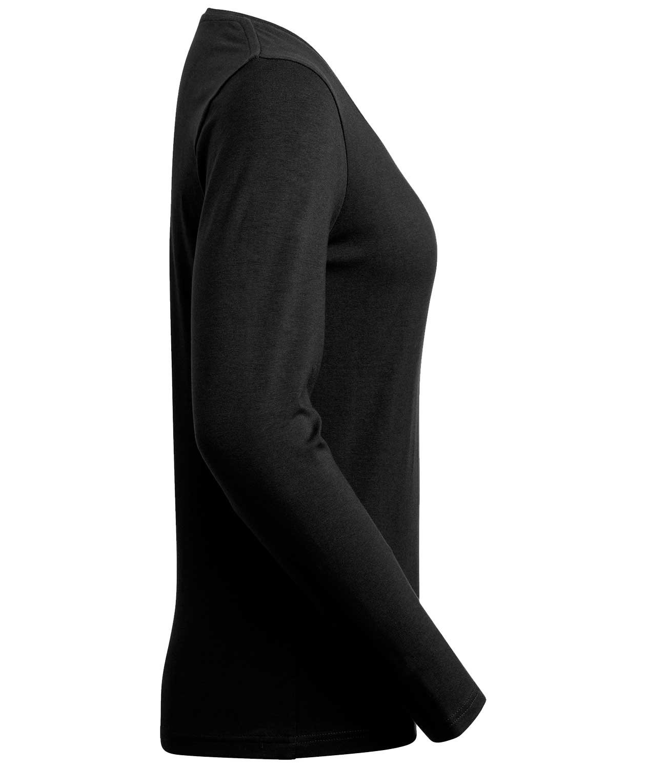 South West Lily &oslash;kologisk langermet dame T-skjorte, Svart, large image number 2