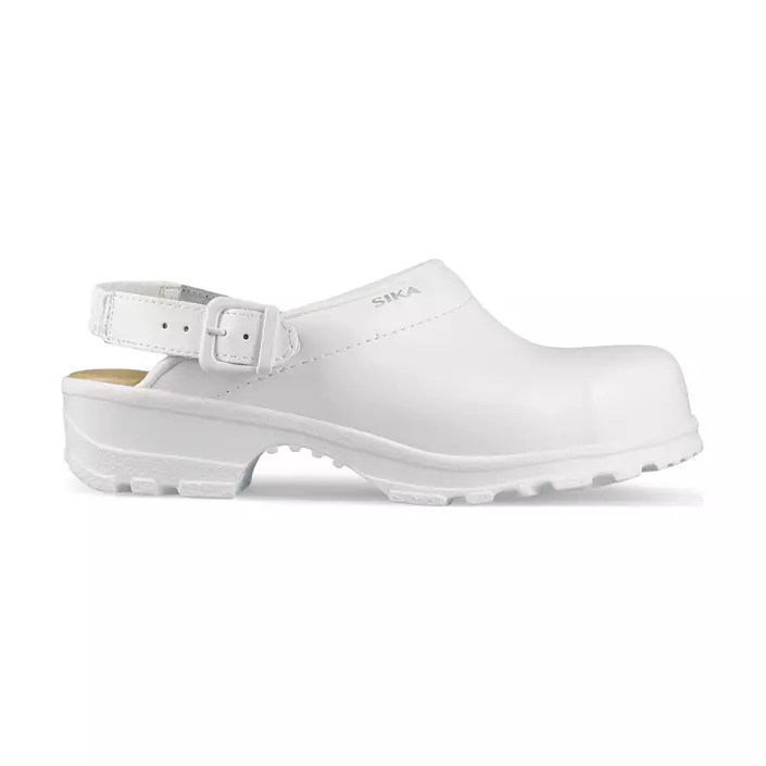 Sika Flex LBS safety clogs with heel strap SB, White, large image number 1