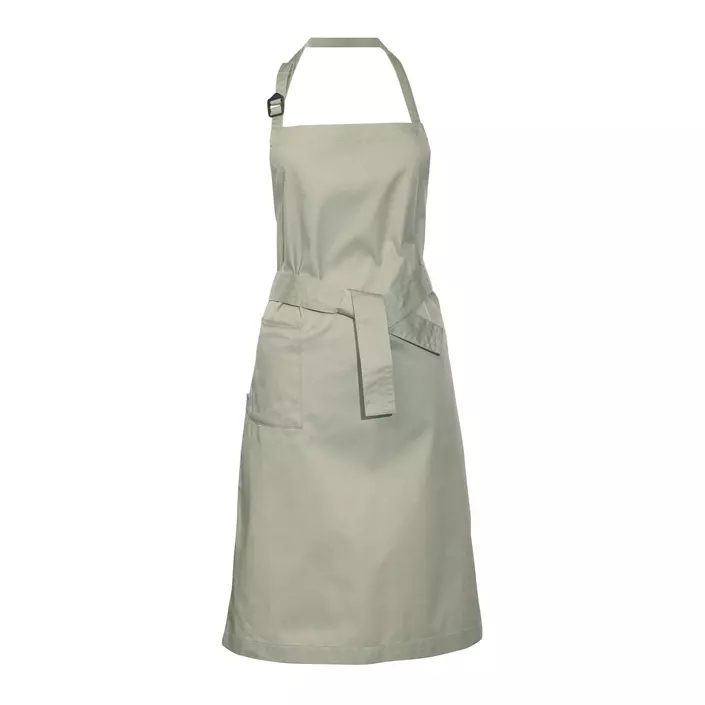 Toni Lee Kron bib apron with pocket, Khaki, Khaki, large image number 0