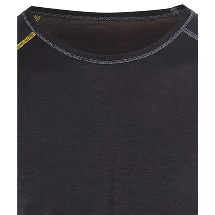 Blåkläder T-shirt med merinould, Antracitgrå/gul, large image number 3
