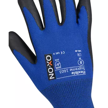 OX-ON Flexible Supreme 1603 work gloves, Blue/Black