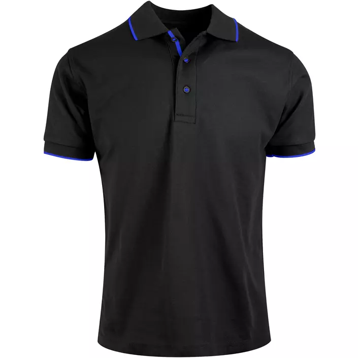 YOU Benidorm polo shirt, Black/grain blue, large image number 0