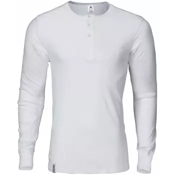 Dovre langärmliges Grandad T-Shirt, Weiß