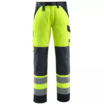 Mascot Safe Light Maitland work trousers, Hi-Vis Yellow/Dark Marine