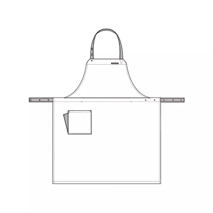 Kentaur bib apron with pockets, Black, large image number 2