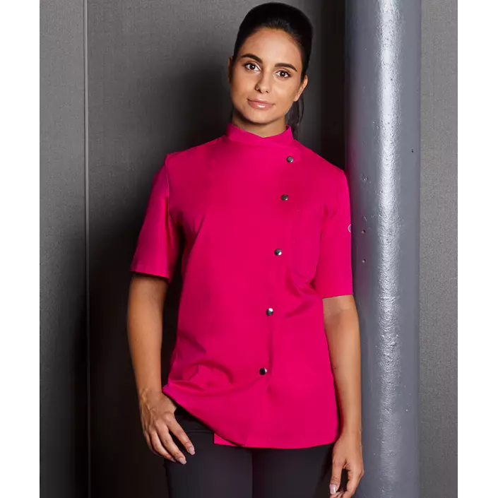 Karlowsky Greta short-sleeved women's chef jacket, Rosa, large image number 1