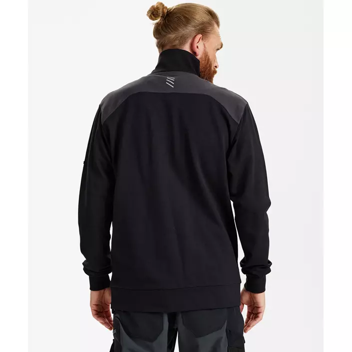 Engel Entire sweat cardigan, Black/Anthracite Grey, large image number 4