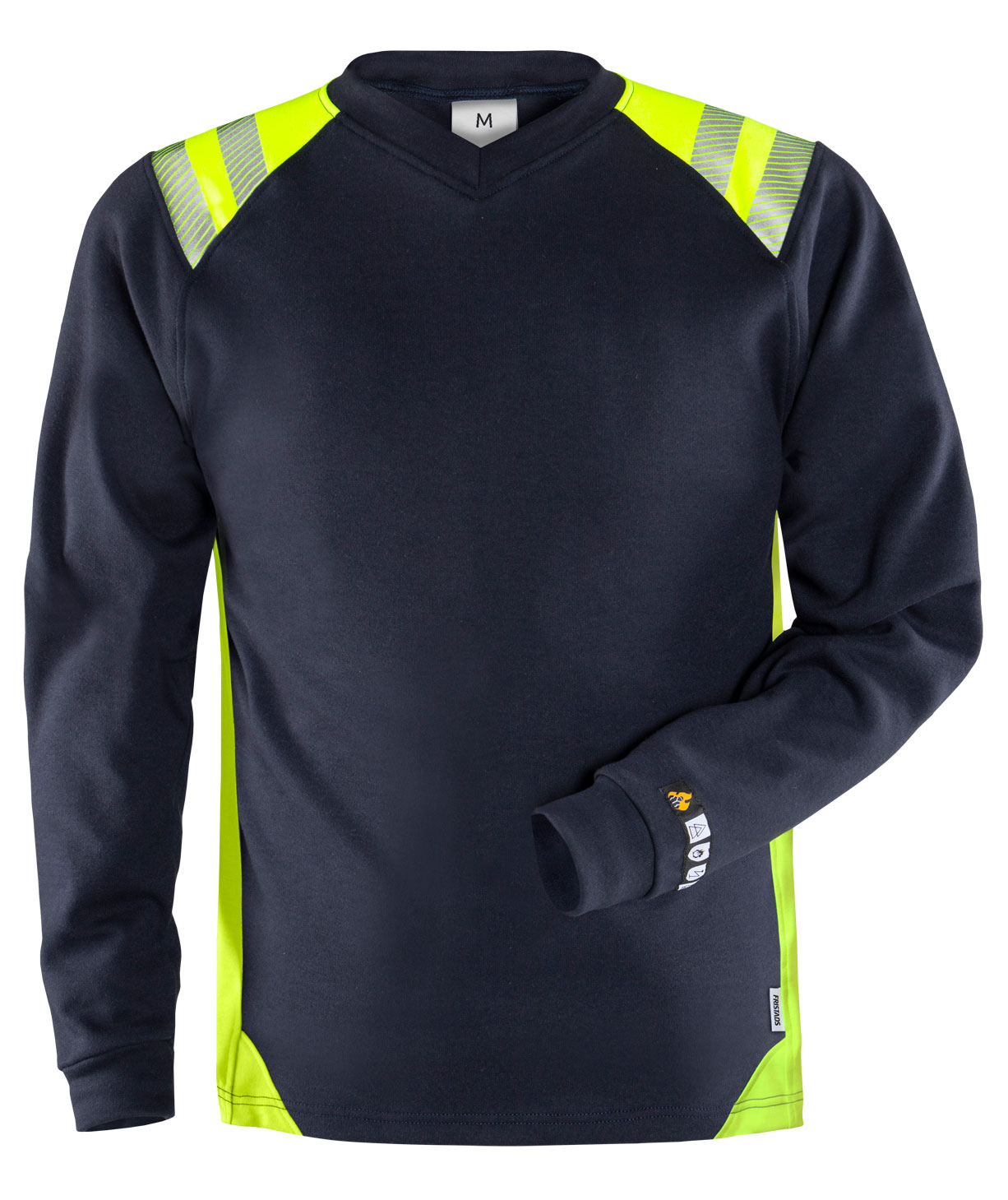 Fristads Flamestat long-sleeved T-shirt 7360 TFL, Marine/Hi-Vis yellow