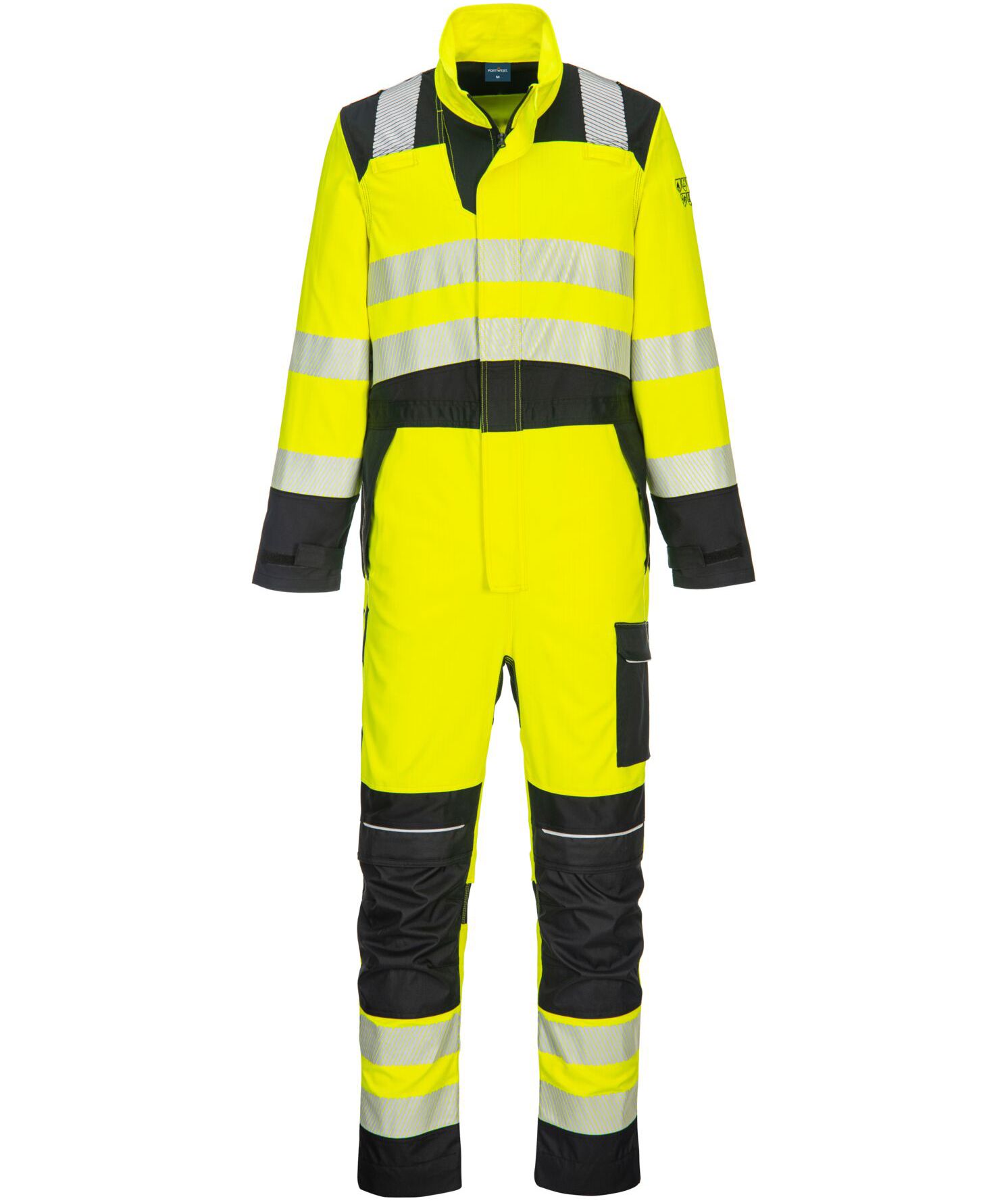 Portwest PW3 Modaflame coveralls, Hi-vis Yellow/Black, large image number 0
