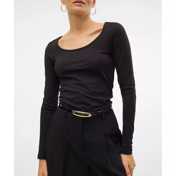 Vero Moda VMMAXI MY SOFT langärmliges Damen T-Shirt, Black, large image number 4