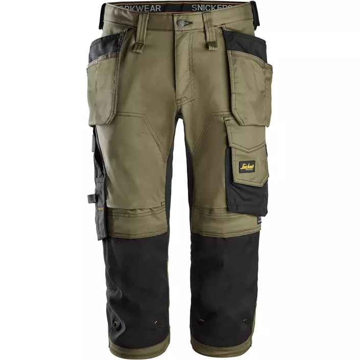 Snickers AllroundWork håndværkerknickers 6142, Khaki Green/Black, large image number 0