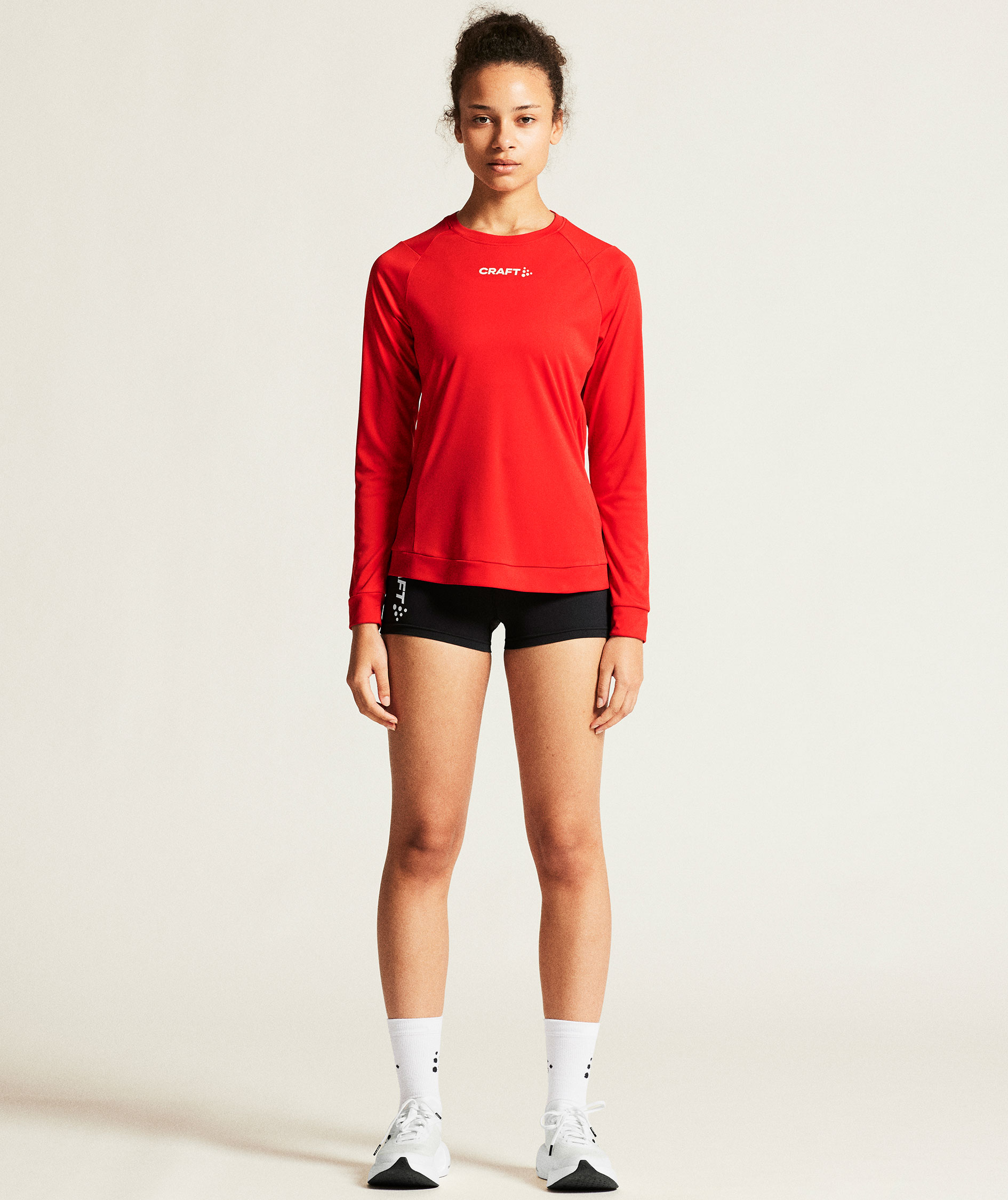 Craft Rush 2.0 women's long-sleeved T-shirt, Bright red