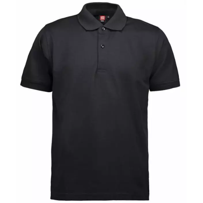 ID Pique Polo T-shirt, Sort, large image number 0