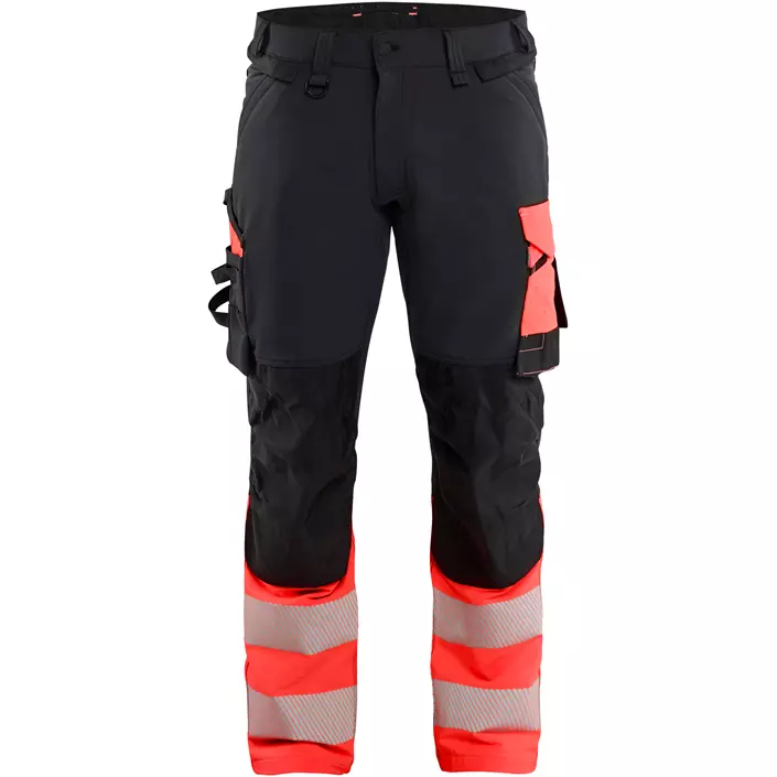 Blåkläder arbeidsbukse full stretch, Svart/Hi-Vis Rød, large image number 0