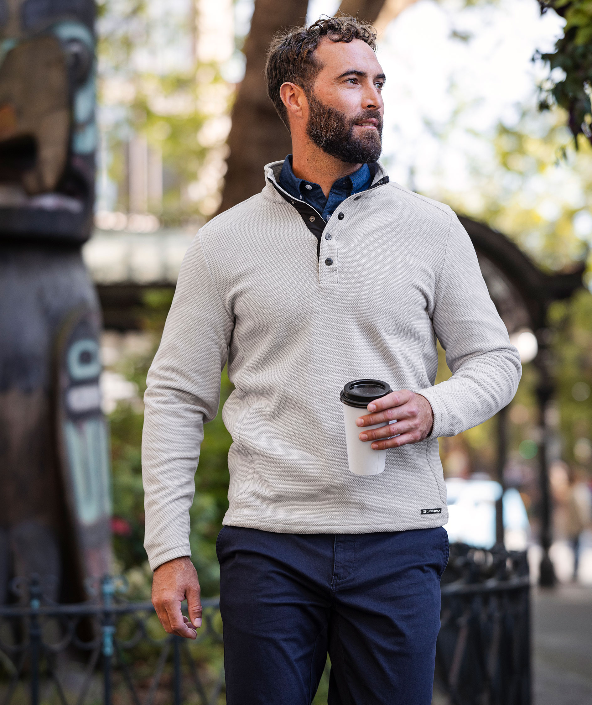 Cutter & Buck Hunts Point fleecetr&ouml;ja, Silver, large image number 1