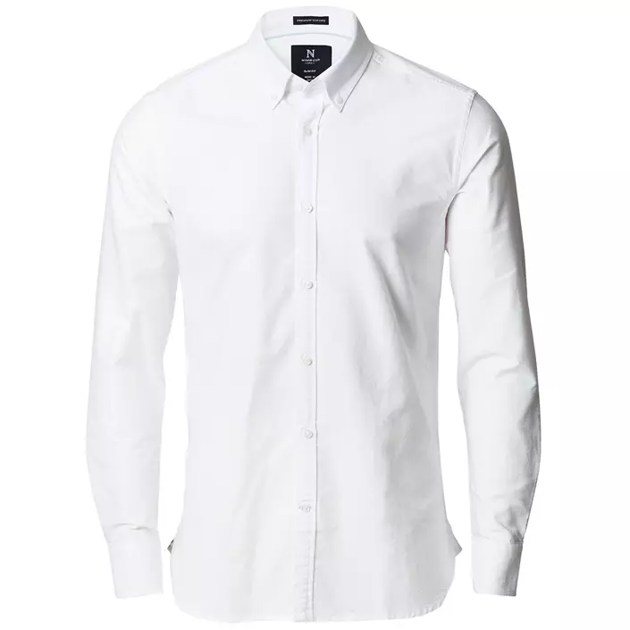 Nimbus Rochester Slim Fit Oxford skjorta, Vit, large image number 0