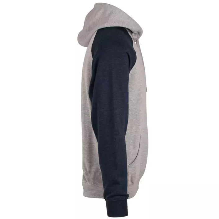 YOU Harlem Raglan hoodie, Gråmelerad/marinblå fläckig, large image number 2