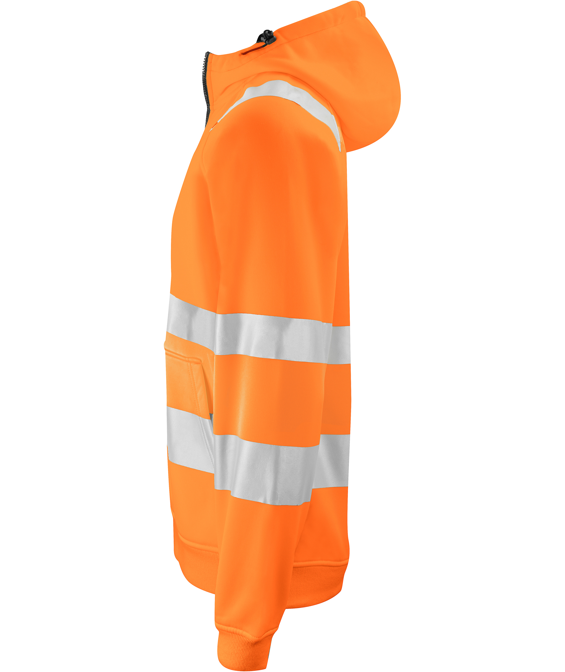 ProJob hoodie with zipper, Hi-Vis Orange/Black, large image number 3