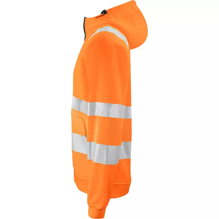 ProJob hoodie med dragkedja, Varsel Orange/Svart, large image number 3