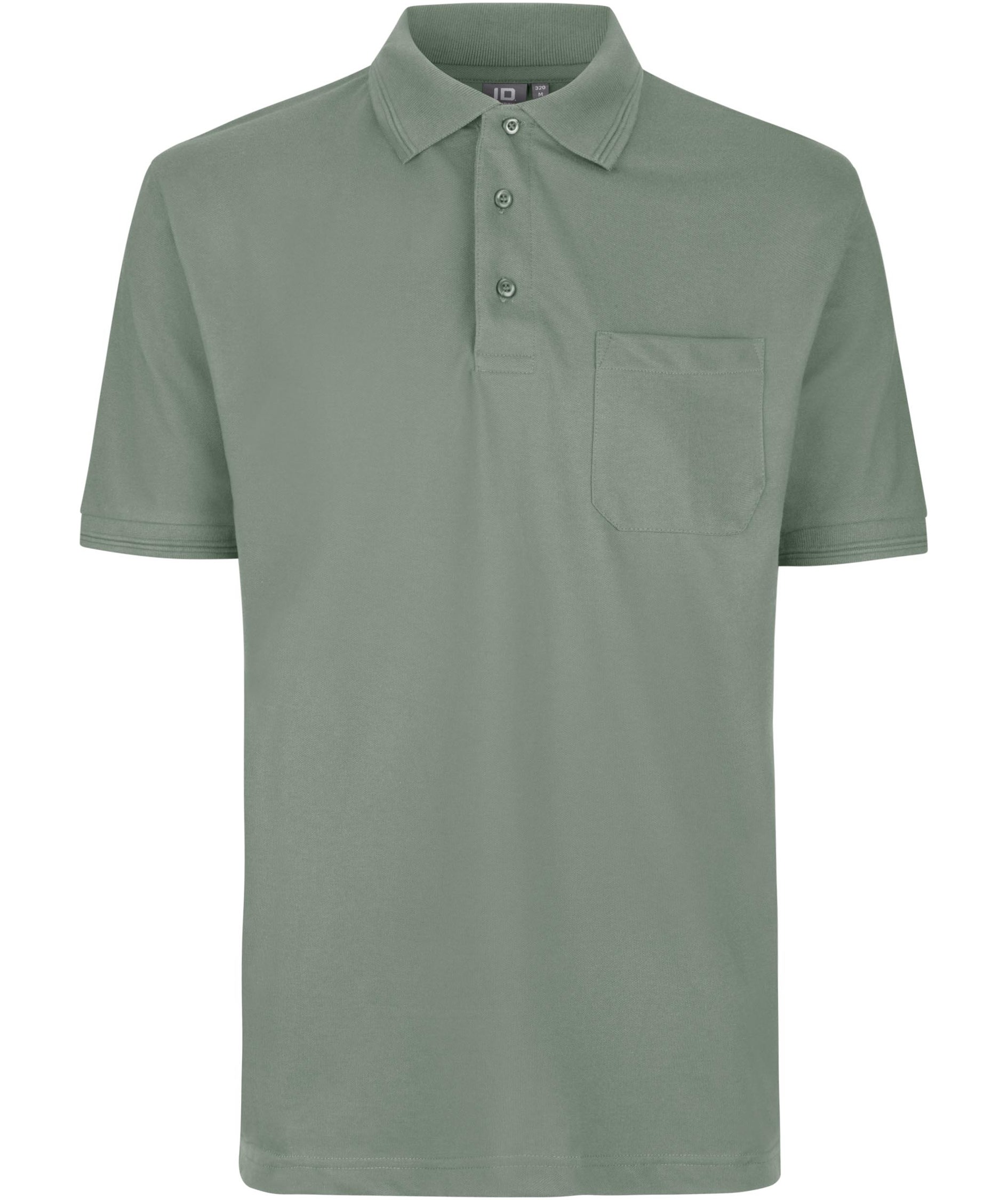 ID PRO Wear Polo shirt with chest pocket, Dusty green, Dusty green, swatch