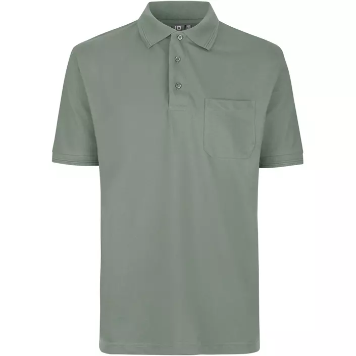 ID PRO Wear Polo shirt with chest pocket, Dusty green, large image number 0