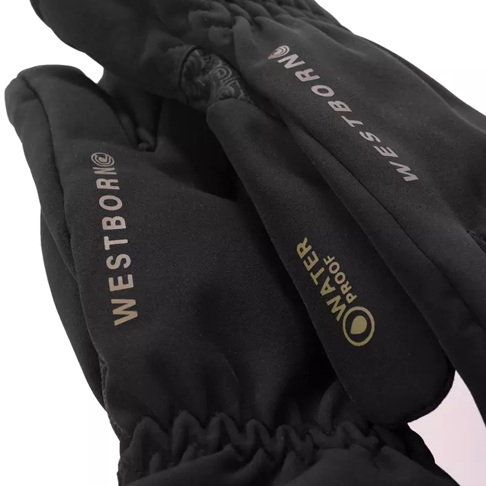 Westborn vattentät handskar, Black, large image number 2