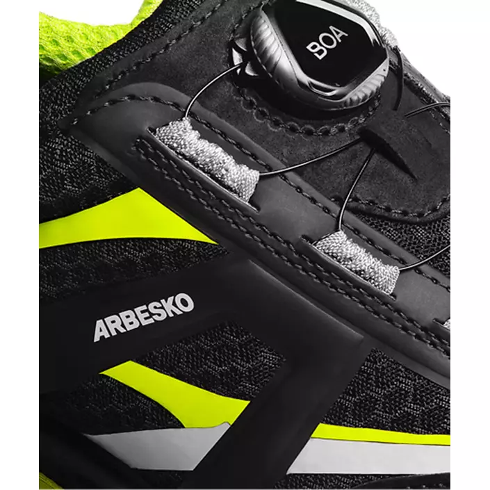 Arbesko 939 safety shoes S1P, Black/Lime, large image number 2
