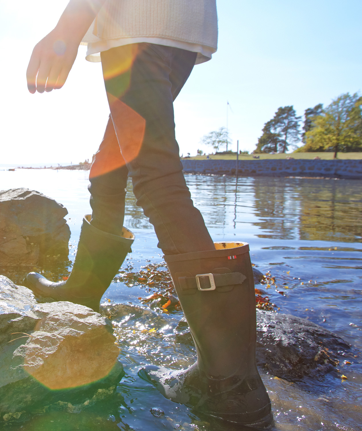 Viking Vendela Jr gummist&ouml;vlar dam, Black/Yellow