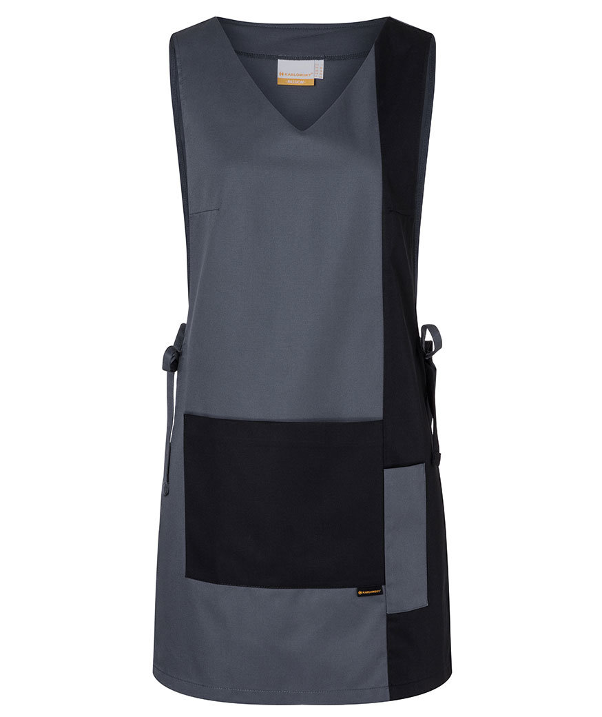 Karlowsky Marilies sandwich apron with pockets, Grey/Black, large image number 0