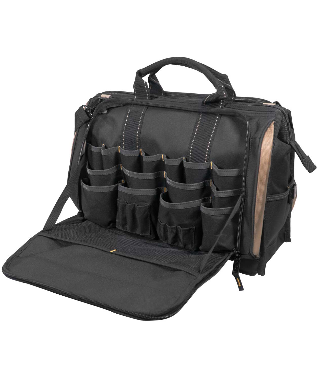 CLC Work Gear 1539 large tool bag 29L, Black/Brown, Black/Brown, large image number 1