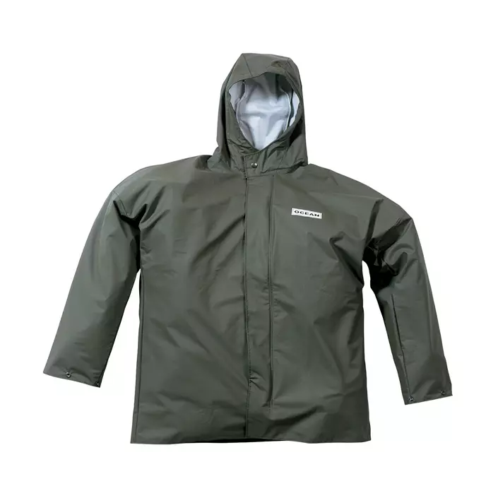 Ocean PU Comfort Heavy rain jacket, Olive Green, large image number 0