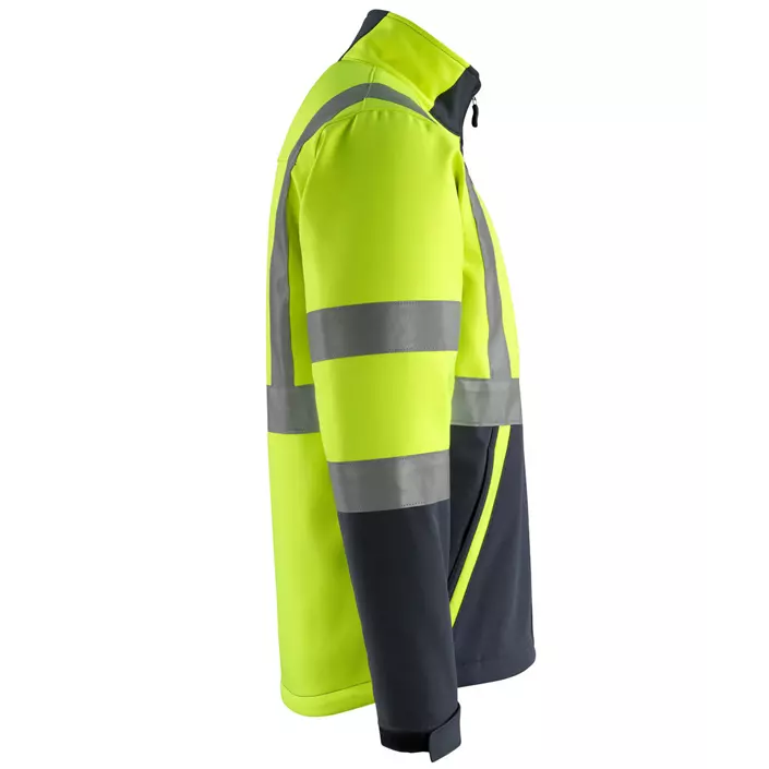 Mascot Safe Light Kiama softshell jacket, Hi-Vis Yellow/Dark Marine, large image number 3
