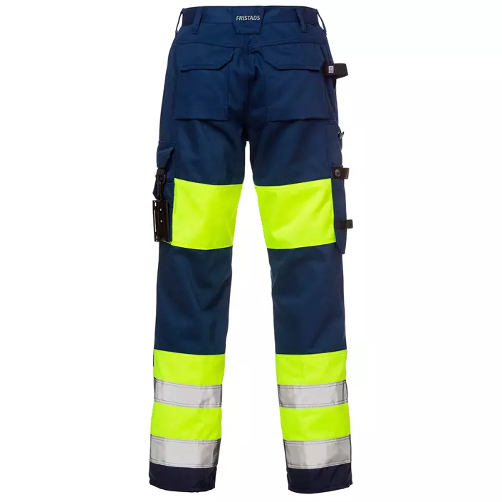 Fristads women's work trousers 2139, Hi-vis Yellow/Marine, large image number 1