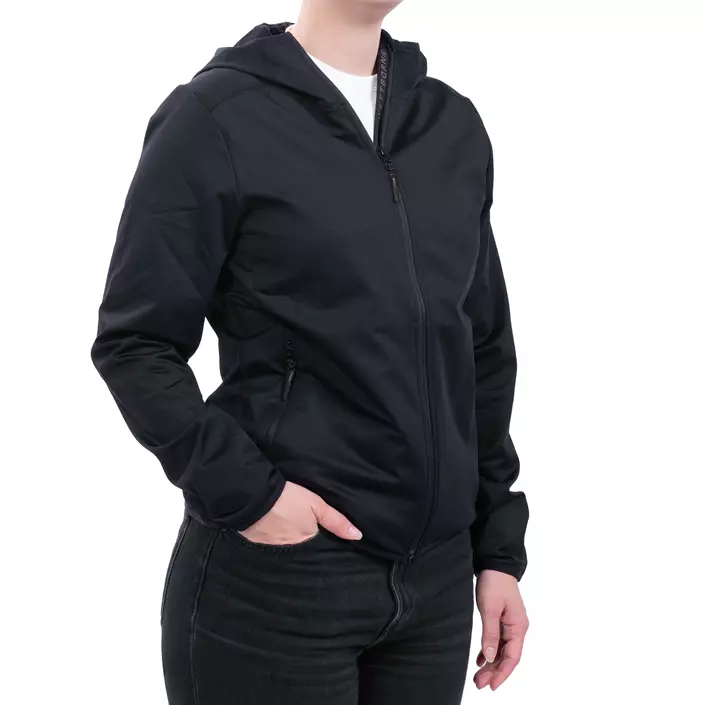 Westborn women's hoodie with zipper, Black, large image number 1
