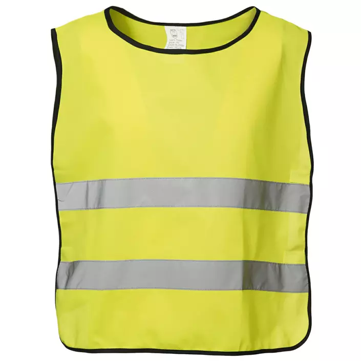 ID vest with reflective details for kids, Hi-Vis Yellow, large image number 0
