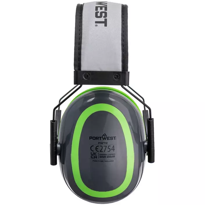 Portwest PW72 HV Extreme høreværn, Grå/Grøn, Grå/Grøn, large image number 1