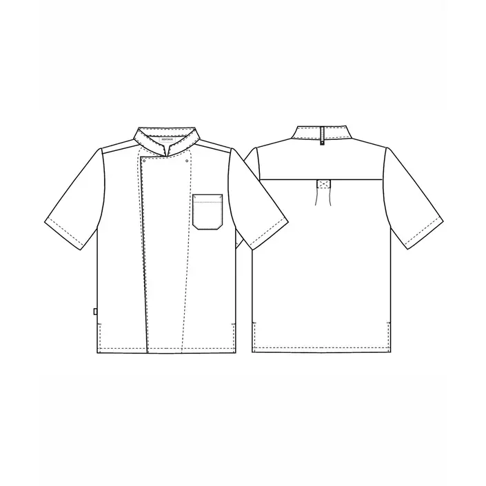 Kentaur short-sleeved  chefs jacket, Bordeaux, large image number 2