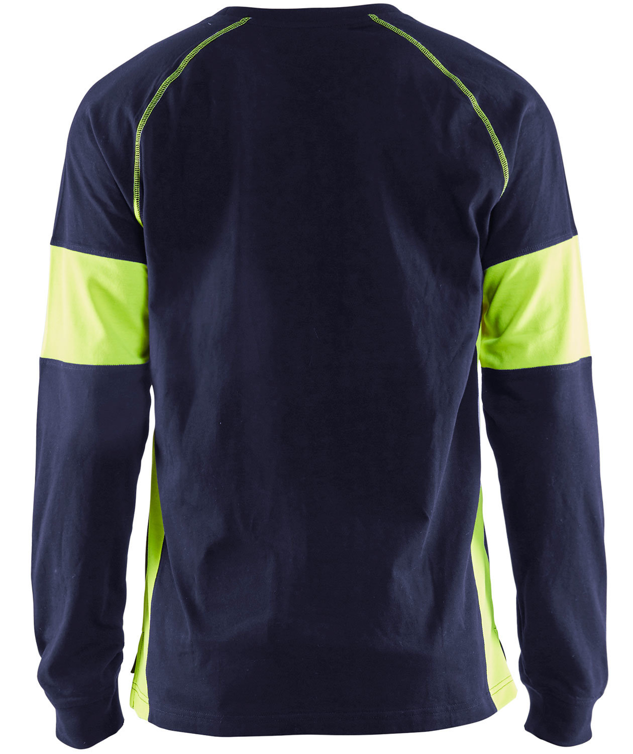 Bl&aring;kl&auml;der long-sleeved T-shirt, Marine/Hi-Vis yellow, large image number 1