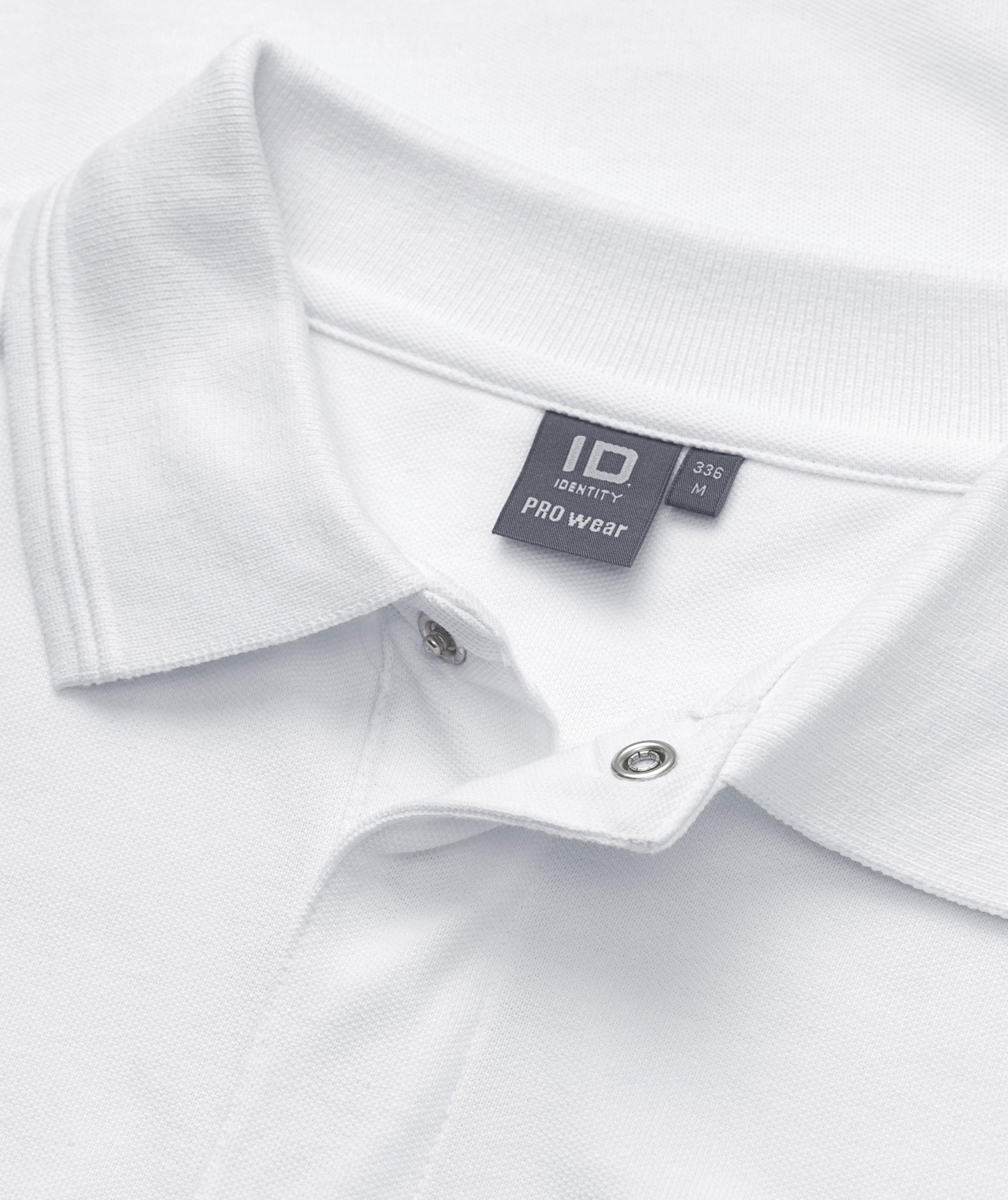 ID PRO Wear lang&aelig;rmet Polo T-shirt, Hvid, large image number 3
