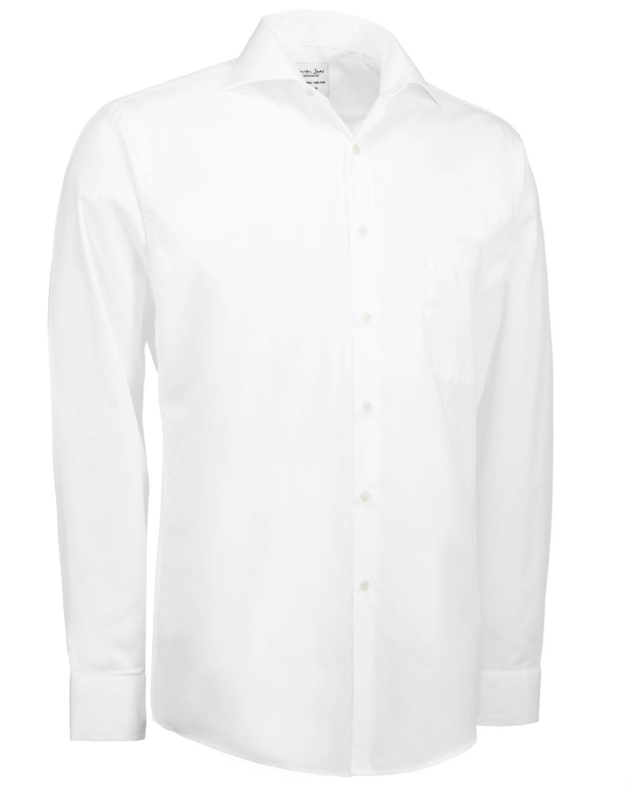 Seven Seas modern fit Poplin shirt, White, large image number 3